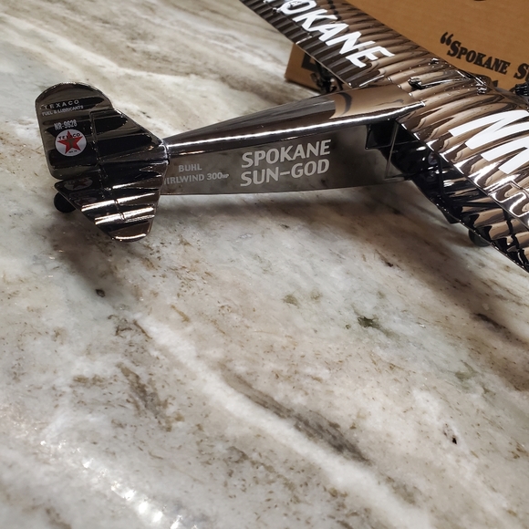 2001 TEXACO 1929 BUHL CA6 SESQUIPLANE SPOKANE SUN GOD COLLECTOR PLANE TOY BANK - Picture 7 of 16